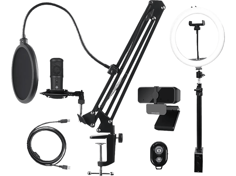 DELTACO GAM-170 Streaming Kit - (Schwarz)