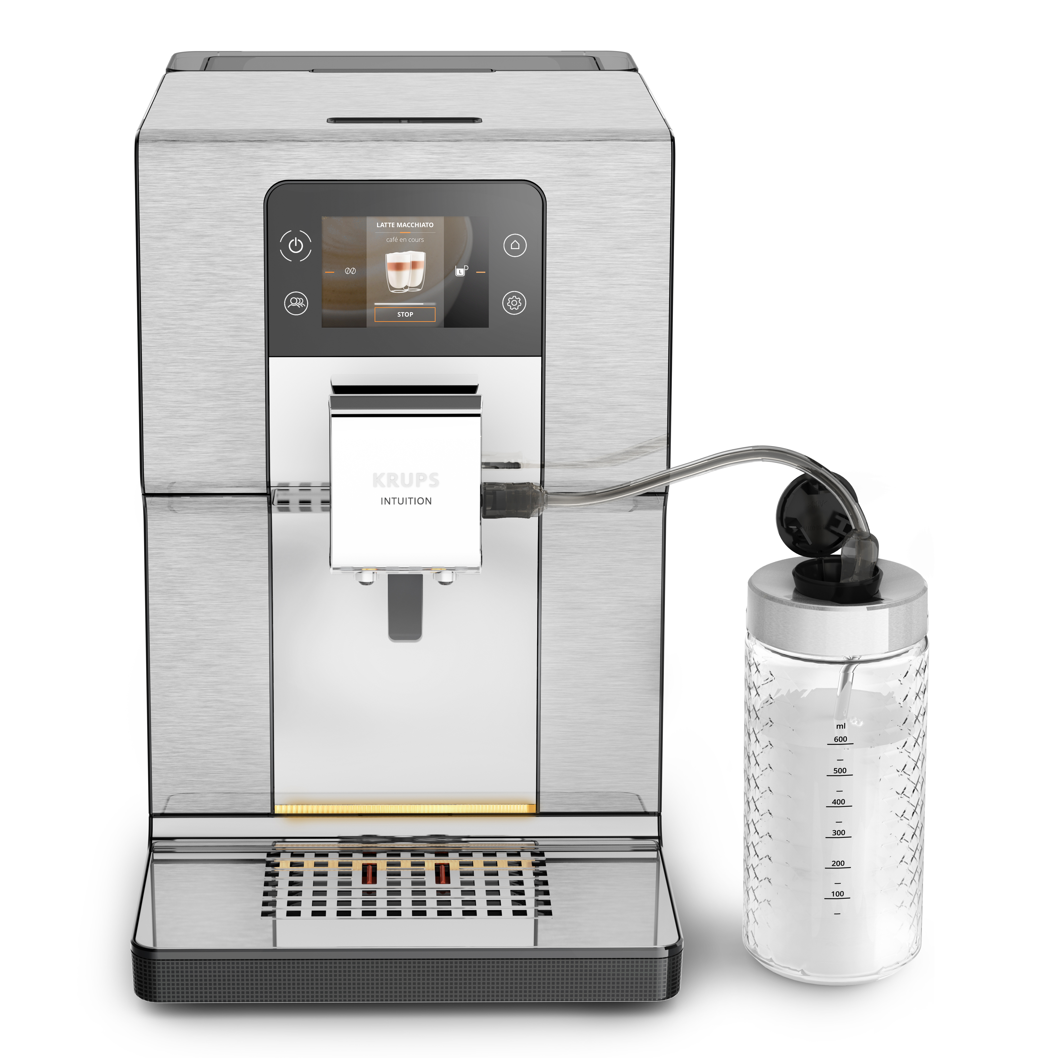 KRUPS EA877D Schwarz/Silber Experience+ Intuition Kaffeevollautomat