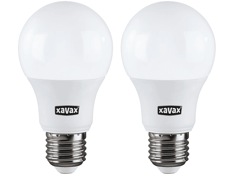 XAVAX LED-Lampe, E27, 806lm ersetzt 60W, Glühlampe, Warmweiß, 2