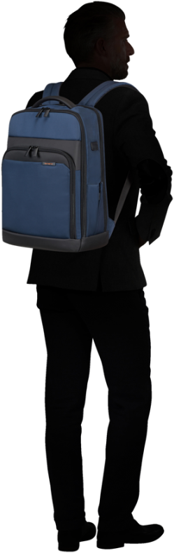Mann mit einem Rucksack.