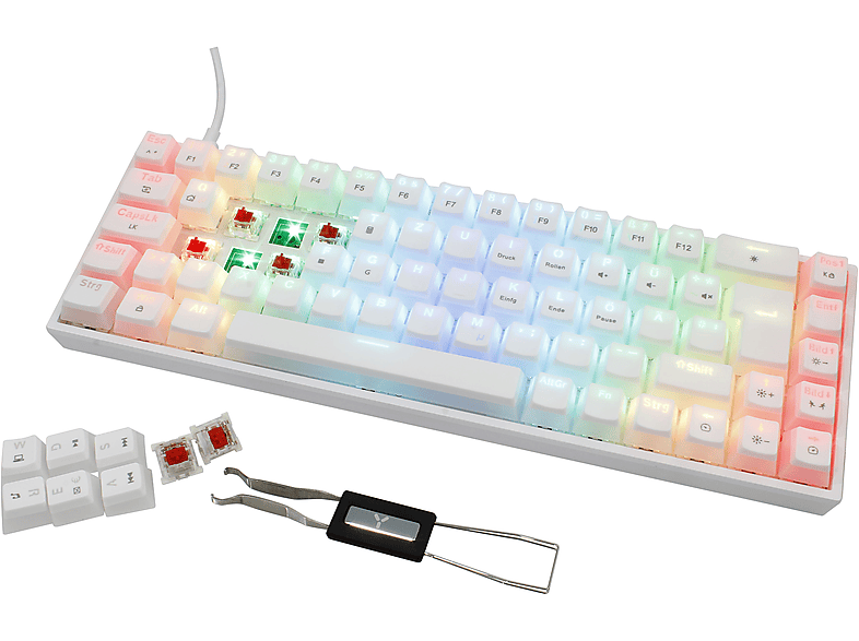 Thumbnail - ISY IGK-5500-WT, Gaming Tastatur, Mechanisch, Outemu Red, kabelgebunden, Weiß