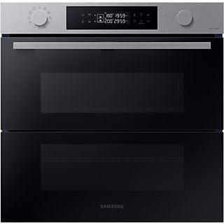 Horno - Samsung NV7B4530ZAS/U1 Dual Cook Flex, Multifunción, Pirolítico, 76l, 59.5 cm, WiFi, Puerta Flexible, Inox