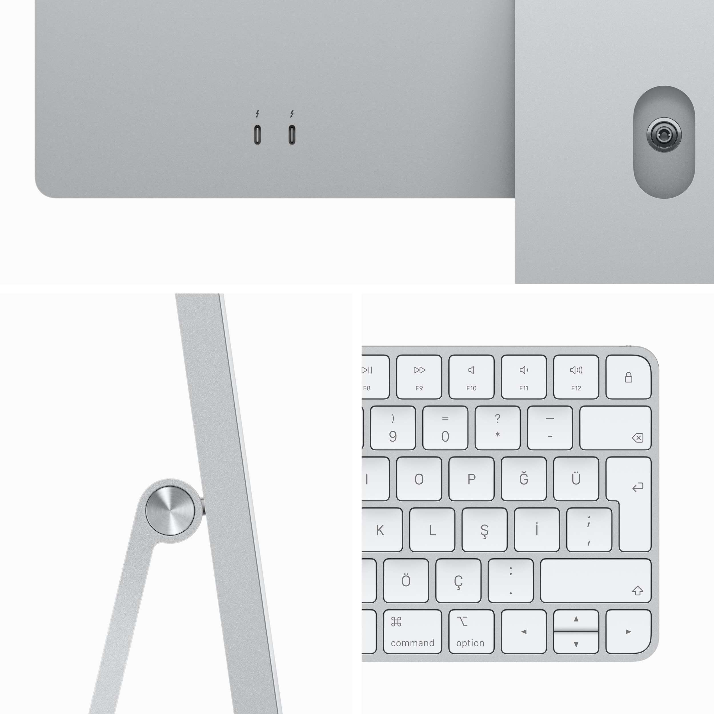 APPLE iMac 24 inc 4.5K M3 8CPU 8GPU 8GB 256GB Gümüş MQR93TU/A