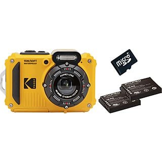 KODAK PIXPRO WPZ2 Gelb Unterwasserkamera mit 2x Akku und 16 GB Speicherkarte