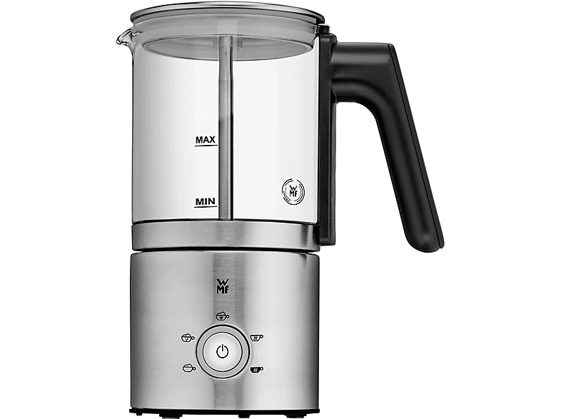WMF 0413320011 Glas- Milchaufschäumer, Silber, 650 Watt, 250 ml