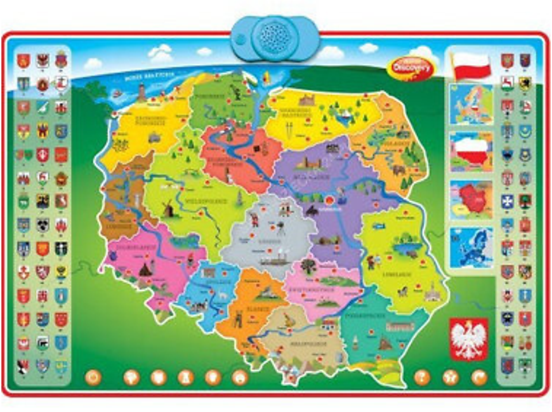 Zdjęcia - Pozostałe zabawki DUMEL Interaktywna Mapa DUMEL Polski Wielokolorowy