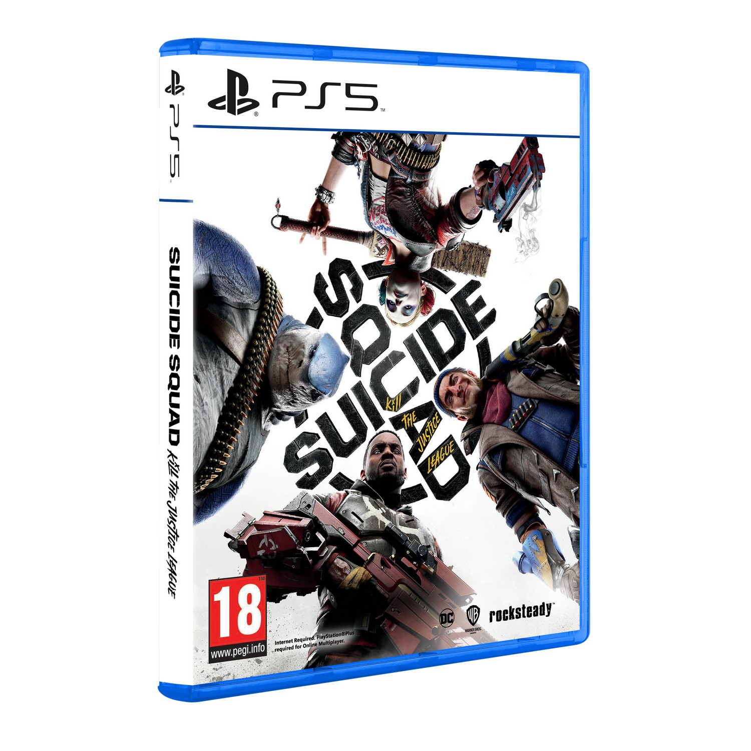 PS5-gamebox voor Suicide Squad: Kill the Justice League, met personages op de voorkant.