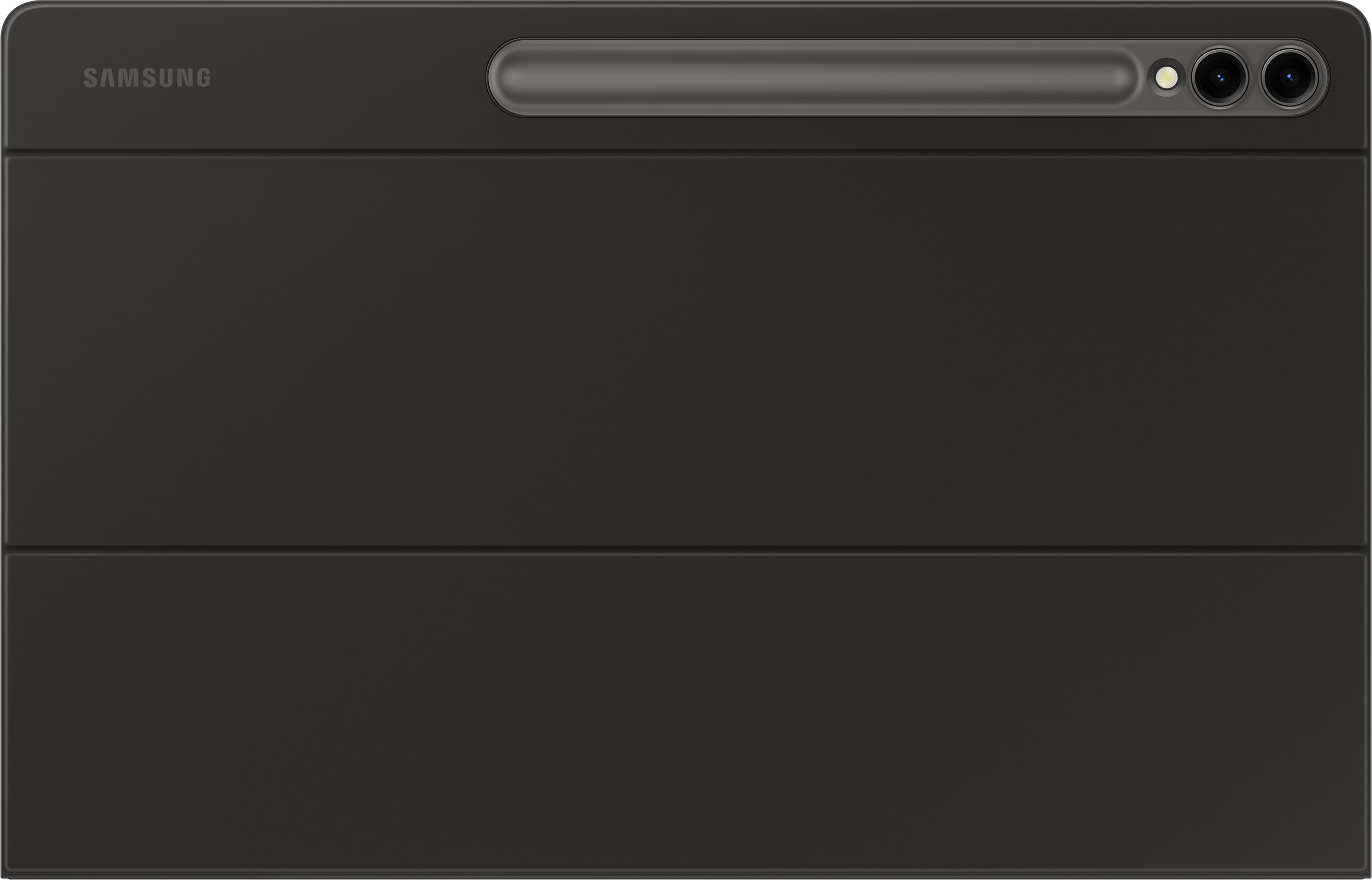 Étui noir pour tablette.
