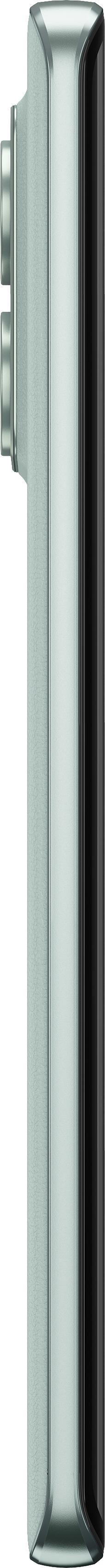Silbernes Smartphone-Detail mit Kameras und glatten Kanten.