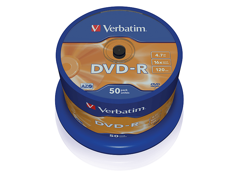 VERBATIM DVD-R 50er Spindel 4,7GB 16x Matt Silver; Rohling — Foto 2 von 4