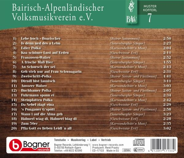 Bairisch-Alpenländ. Volksmusikverein e.V Lebe 7 (CD) - hoch! Musterkofferl - 