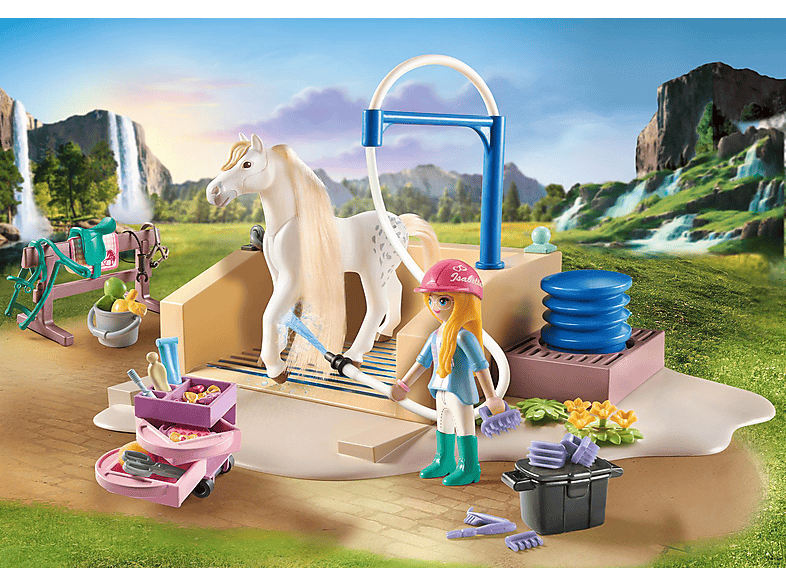 Thumbnail - PLAYMOBIL 71354 Isabella & Lioness mit Waschplatz Spielset, Mehrfarbig