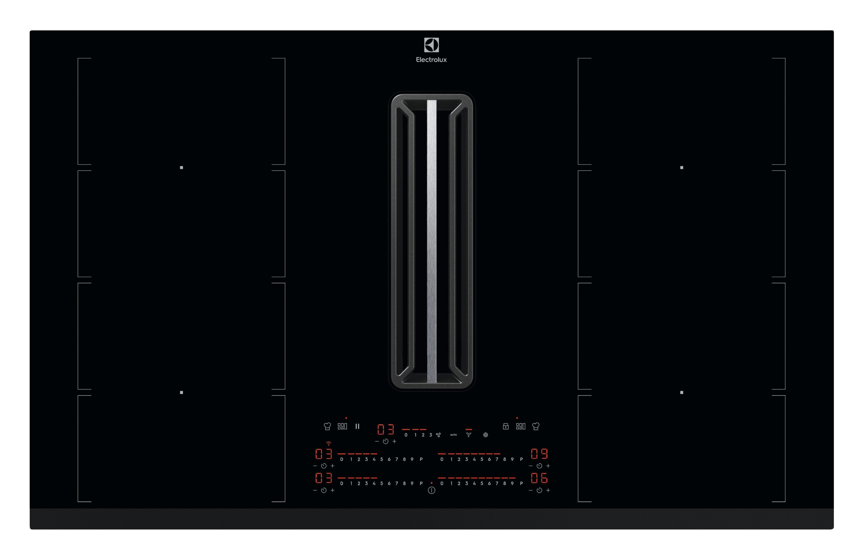 ELECTROLUX KCC85450 Ankastre Davlumbazlı İndüksiyonlu Ocak Siyah