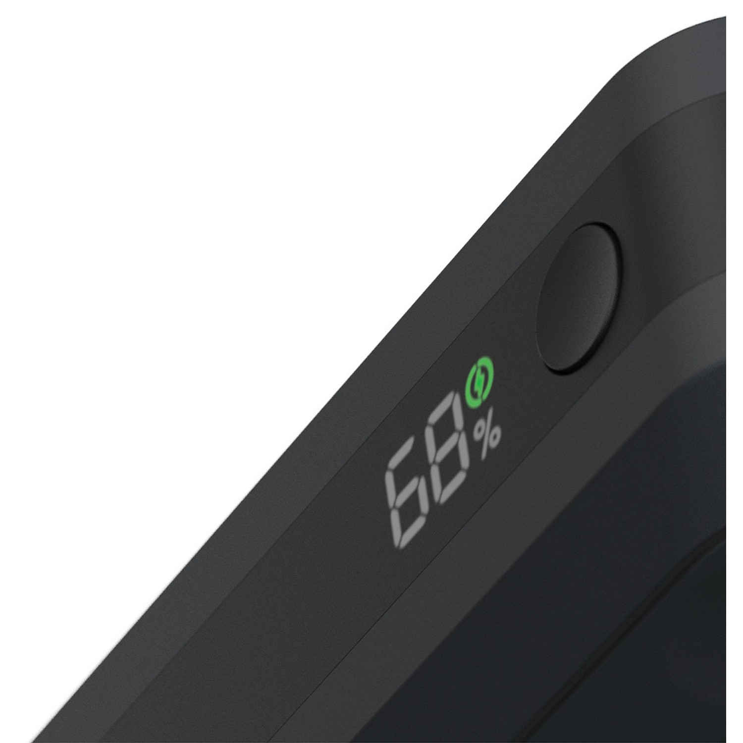 Gros plan d'un appareil avec 68% de batterie affiché à l'écran.