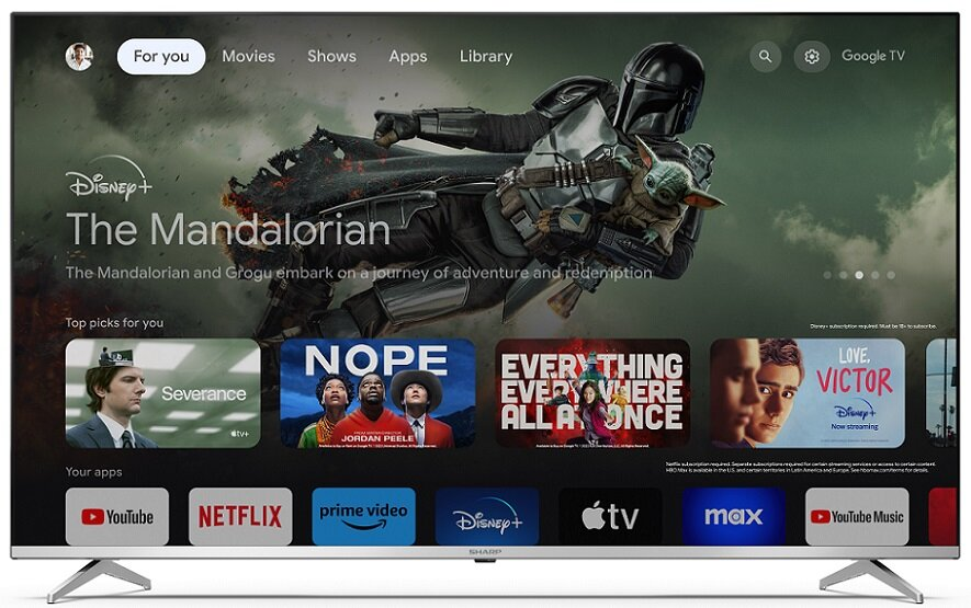 Telewizor QLED SHARP 55GP6460E 55'' 4K 50Hz Google TV