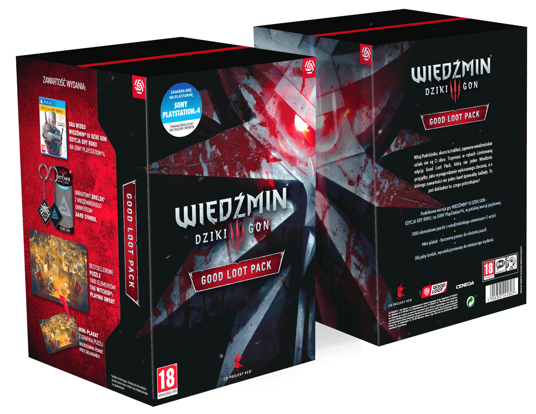 Zestaw gadżetów GOOD LOOT Wiedźmin 3 Good Loot Pack PS4