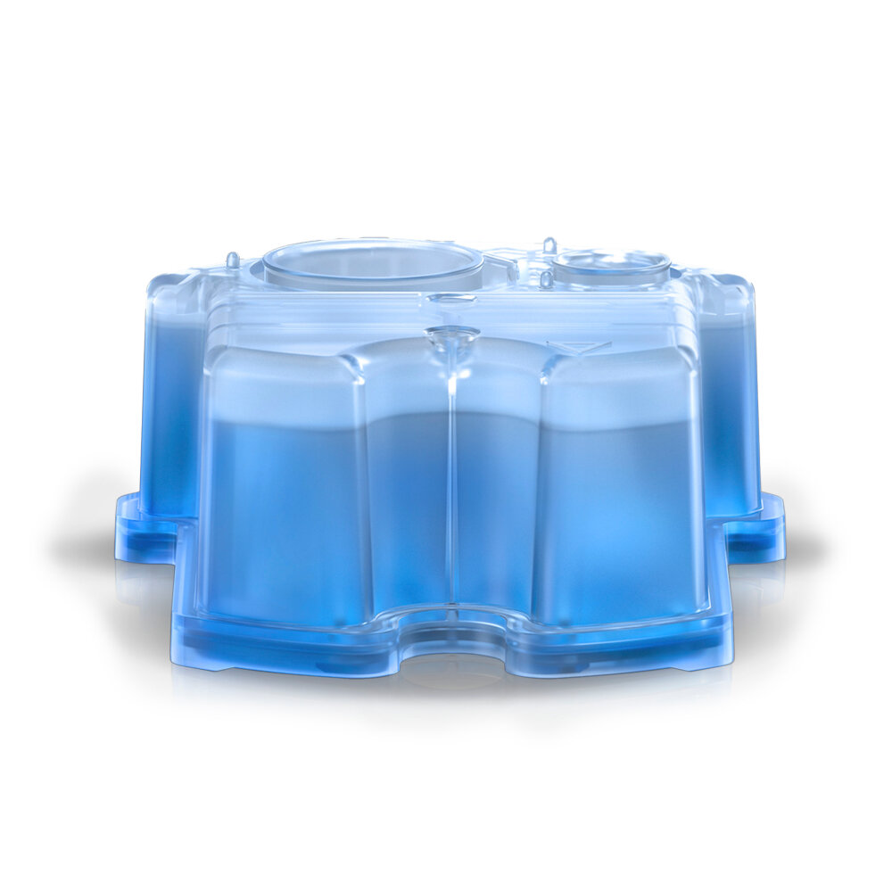 Zmywarka z naczyniami, półkami i czerwonymi akcentami.