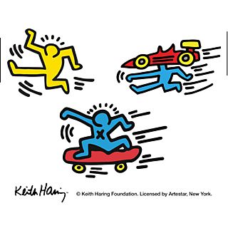 Tarjeta interactiva - Samsung Keith Haring Flipsuit Card People, Para Galaxy Z Flip5, Multicolor