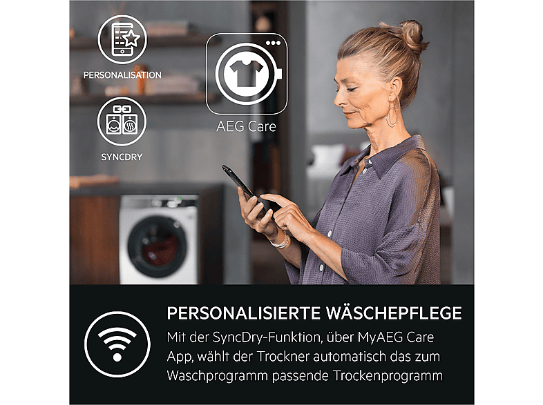 AEG TR9DW80690 Wäschetrockner Freistehend Frontlader 9 kg Weiß