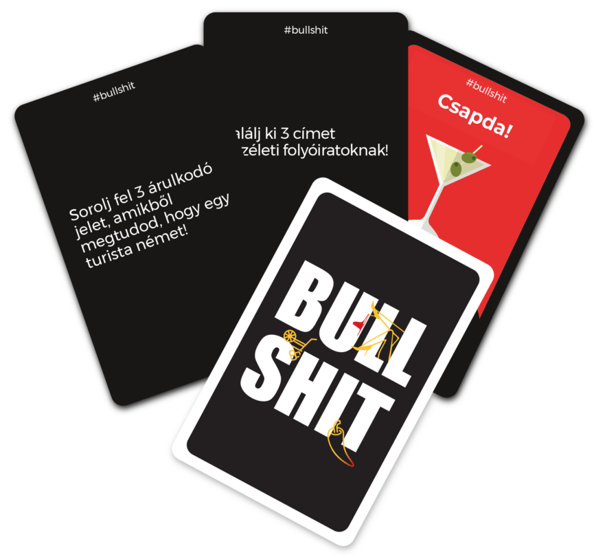 Kártyák a "bullshit" szóval.