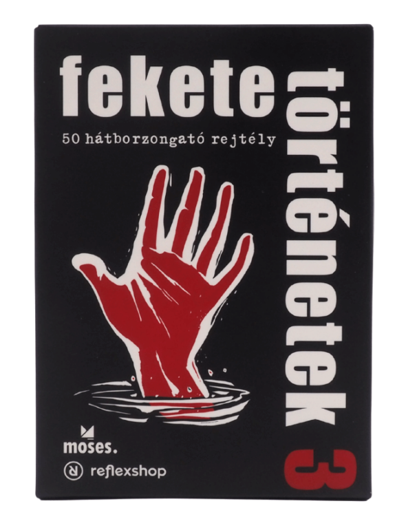 Könyvborító vörös kézzel, amely a vízből emelkedik ki, a cím fehér színű. Fekete háttér.