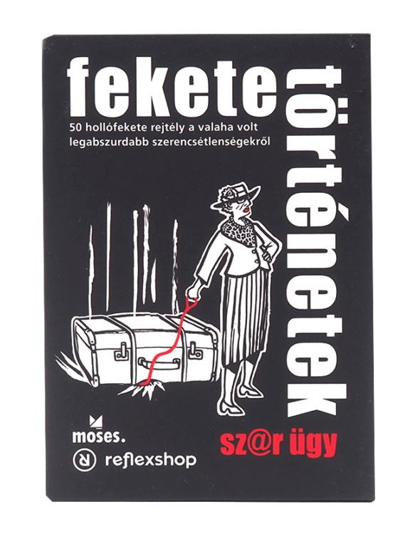 Könyvborító magyar címmel. Egy nő bőrönddel, piros vonallal és szöveggel.