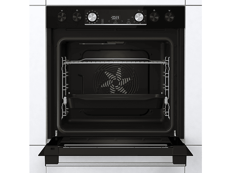 GORENJE BLACK SET 5 INDUCTION (BCIX6737E05BG+GI6400BXDE), Einbauherdset (Induktionskochfeld, A, 77 l)