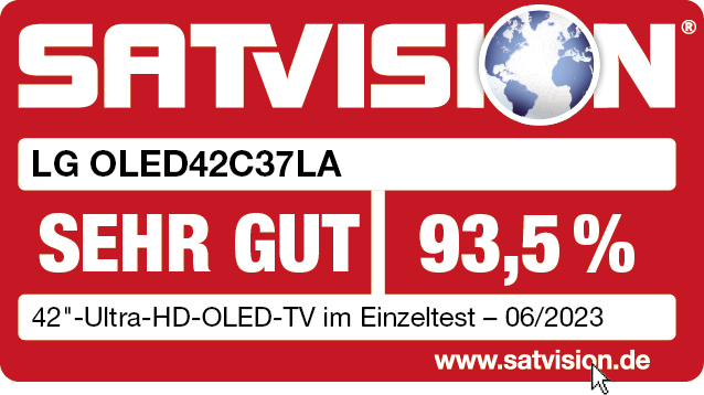 SATVISION Testergebnisgrafik für einen LG Fernseher.