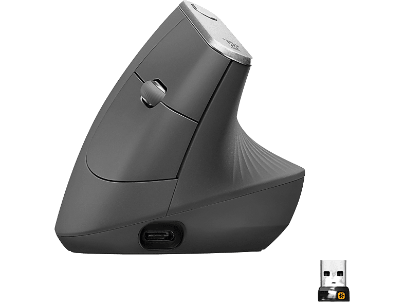 LOGITECH MX Vertical Ergonomische kabellose Maus, Bluetooth, Grafit