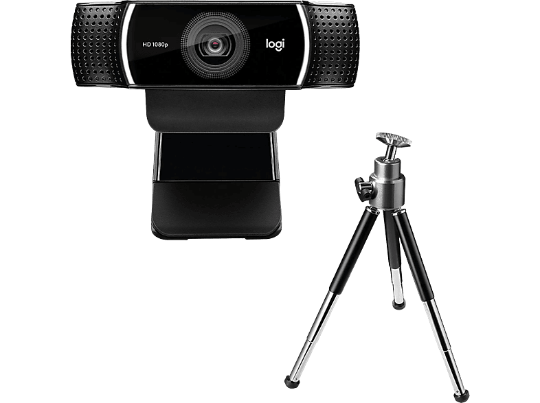 LOGITECH C922 Pro Full-HD-Webcam mit 1080p, USB, Schwarz