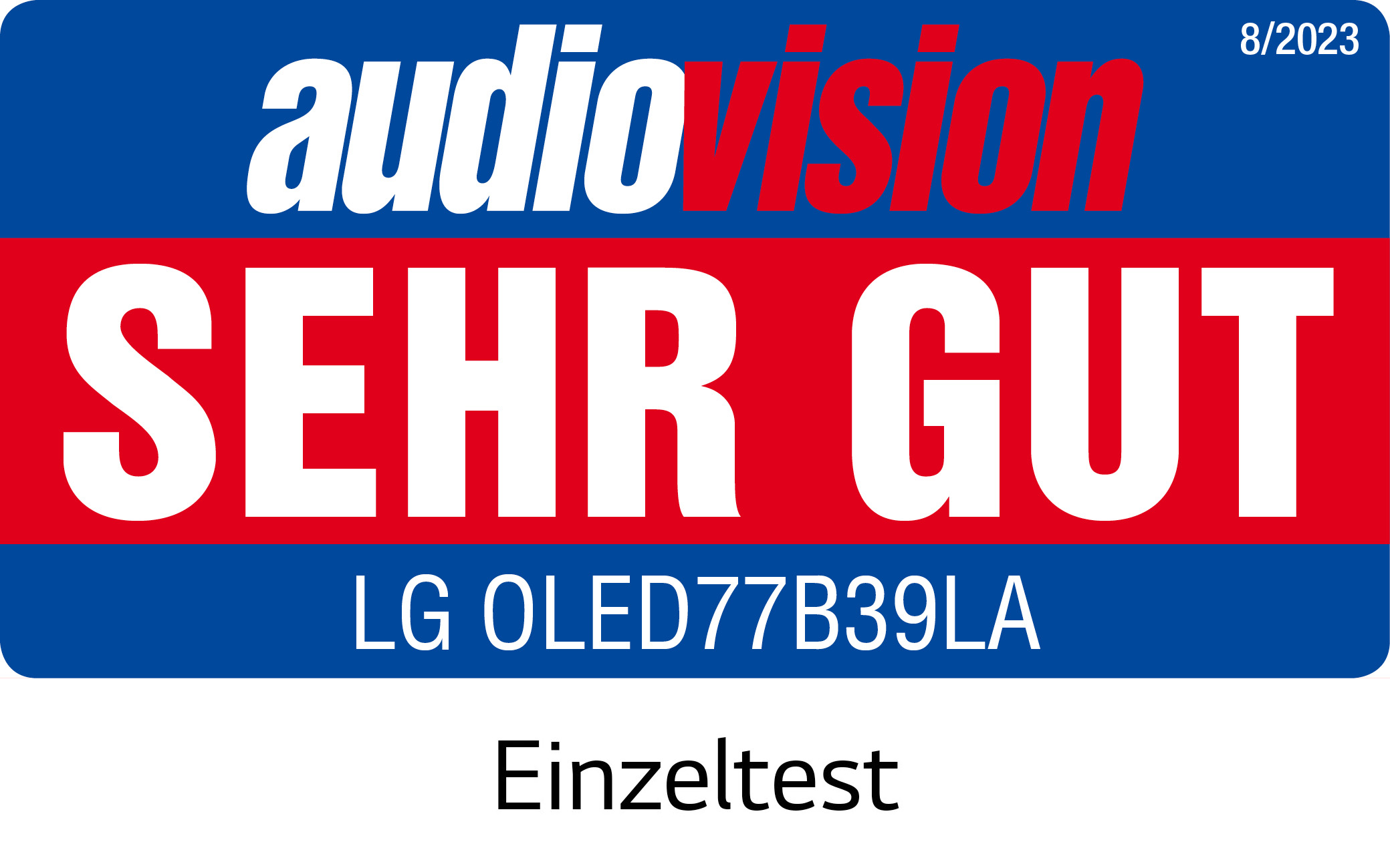 Audio Video Foto Bild Testergebnis für einen LG Fernseher.