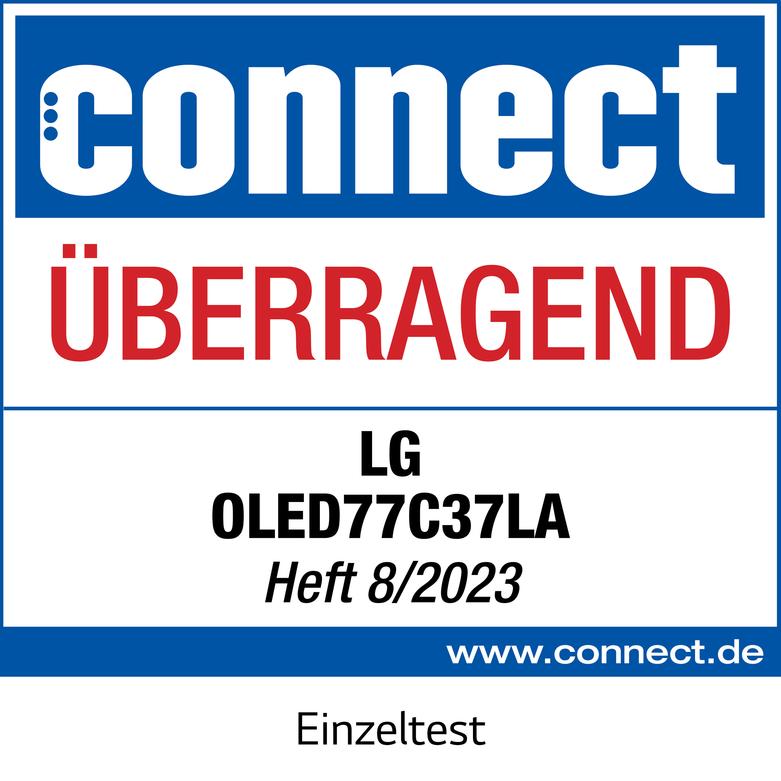 Connect Magazin Testergebnis für einen LG Fernseher.