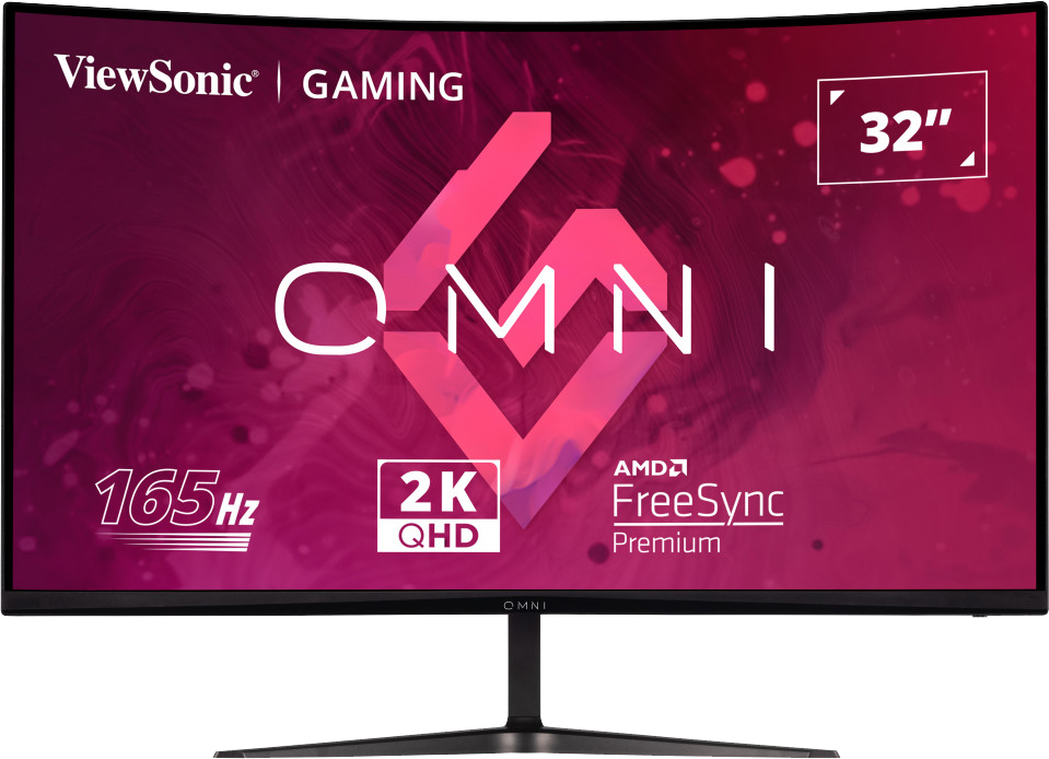 VIEWSONIC Omni VX3218C-2K 31,5'' Ívelt QHD 165 Hz 16:9 FreeSync VA LED Gamer monitor