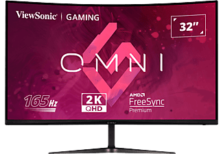 VIEWSONIC Omni VX3218C-2K 31,5'' Ívelt QHD 165 Hz 16:9 FreeSync VA LED Gamer monitor