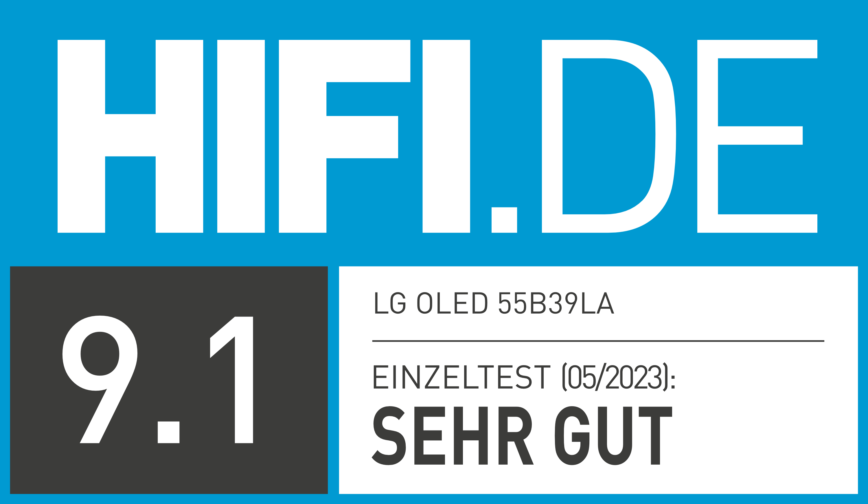 Bewertung mit 9,1 und dem Text 'Sehr Gut'.