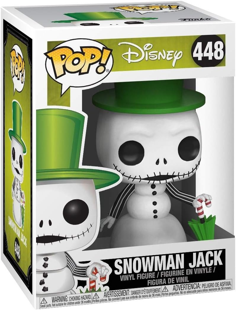 Figura Funko Pop! - Disney: Pesadilla Antes de Navidad: Snowman Jack Skellington, Vinilo, 9.50 cm, Multicolor