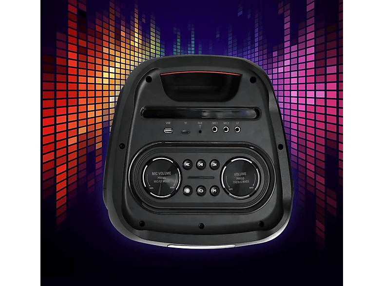 Power Audio MANTA SPK1001B300 ATHOS, 300W, Bluetooth, Bezprzewodowy mikrofon w zestawie, Wejście USB, Tuner FM – zdjęcie 3