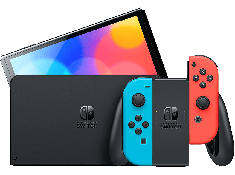 NINTENDO Switch (OLED-Modell) Neon-Rot/Neon-Blau Spielekonsole