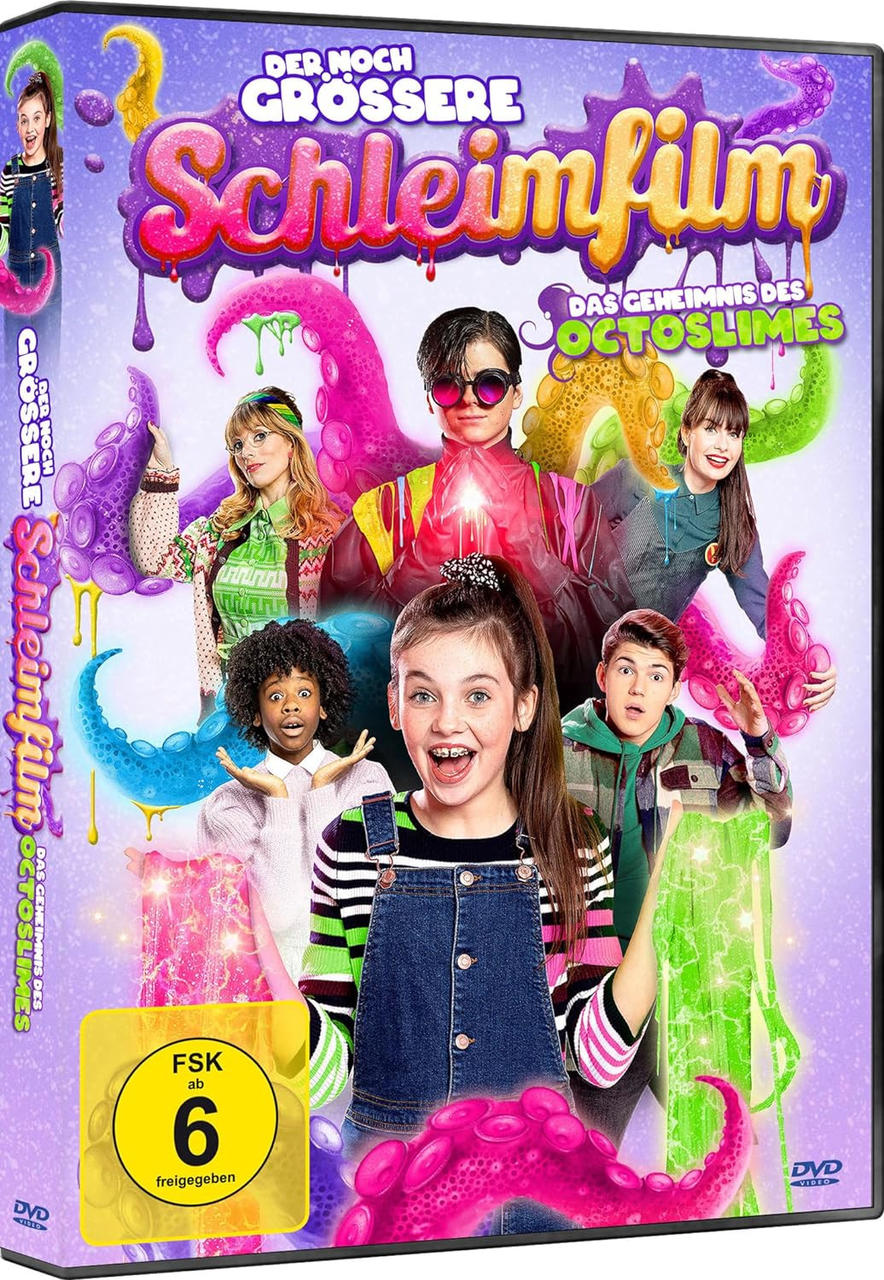 DVD-Hülle mit buntem Filmplakat. Das Poster zeigt mehrere Charaktere, darunter ein Mädchen mit Pferdeschwanz.
