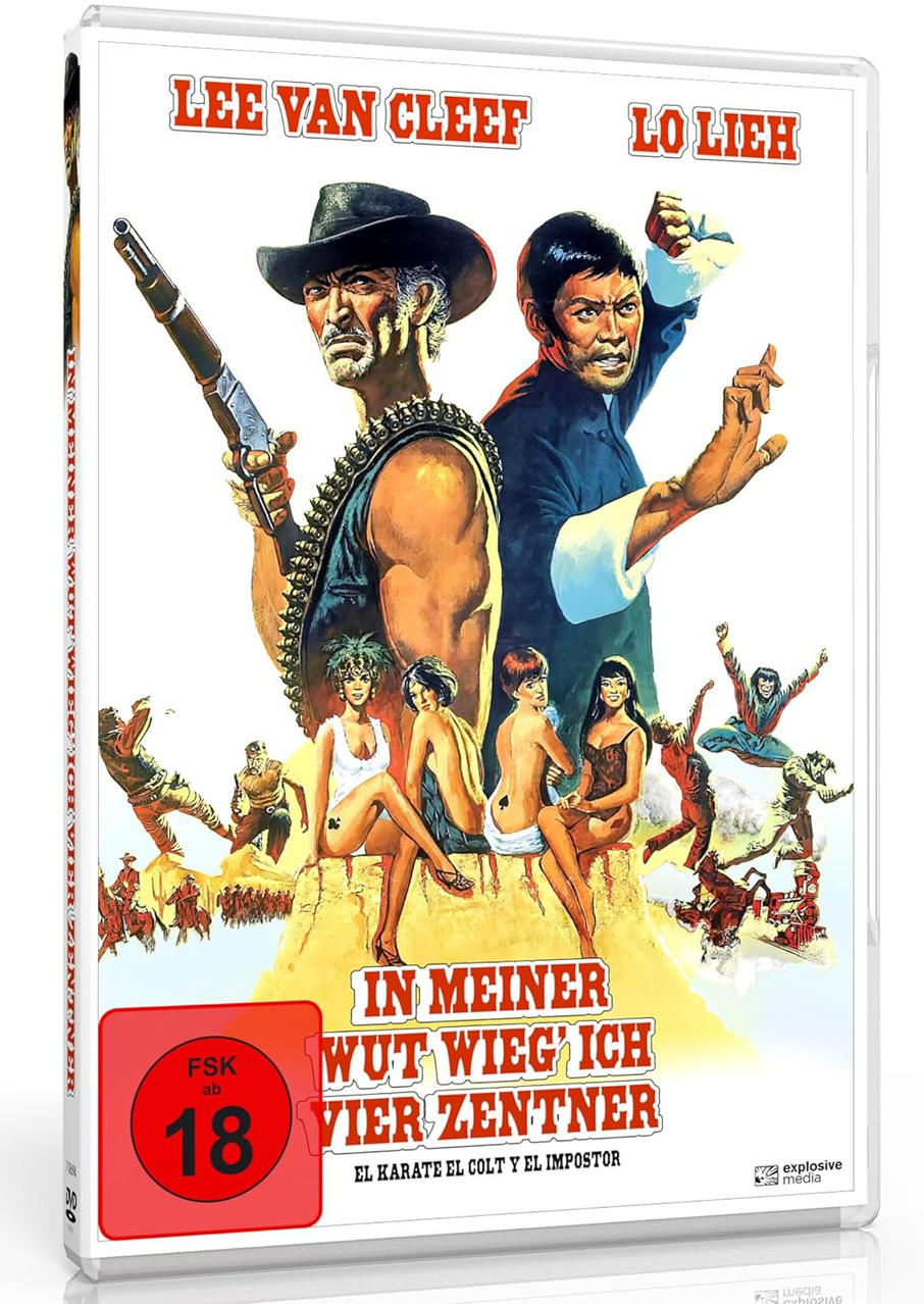 Eine DVD-Hülle mit einer farbenfrohen Illustration eines Films. Enthält mehrere Charaktere in einer dynamischen Szene.