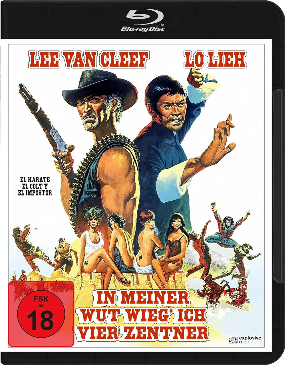 DVD-Cover: zwei Männer, einer mit einer Waffe, Figuren in einer Wüstenszene. Titel auf Deutsch.