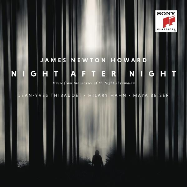 Album borító: Fekete-fehér erdei jelenet. Szöveg: Night After Night. A művészek és zenészek nevei fel vannak sorolva.