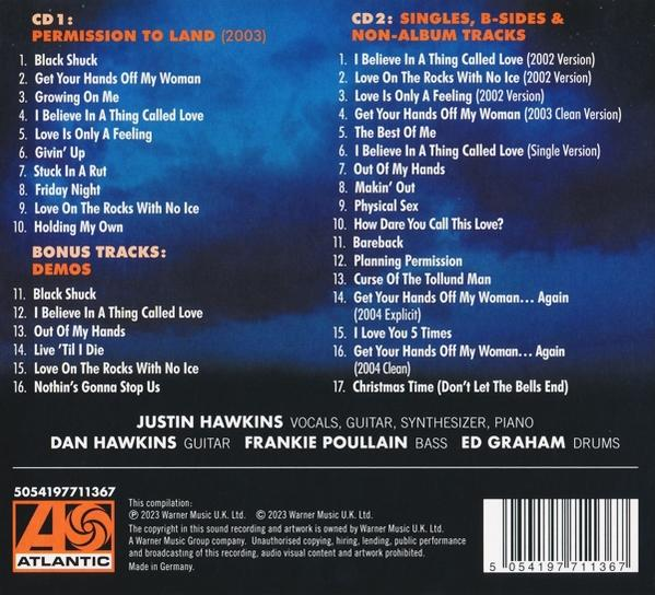 CD-Hülle mit Titelliste und Interpretenangaben: Permission to Land.