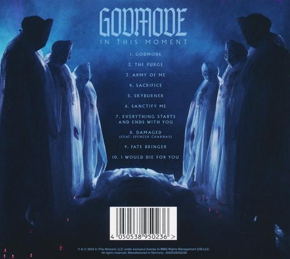 Albumcover mit Geistern und einer Liste von Liedtiteln.