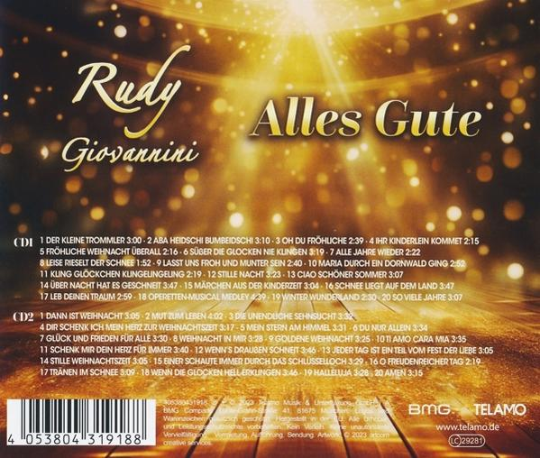 Rückseite einer Musik-CD mit Songtiteln und Künstlerinformationen.