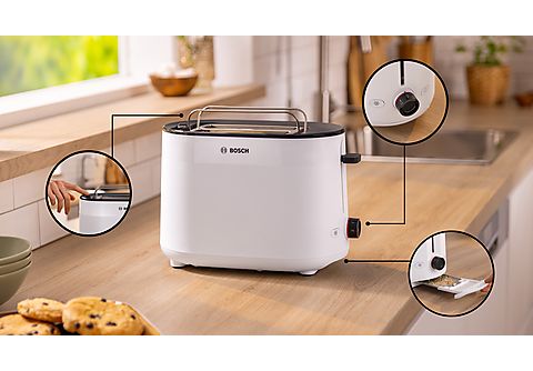 BOSCH TAT2M121 MyMoment Toaster (Weiß, 950 Watt, Schlitze: 2) online kaufen  | MediaMarkt