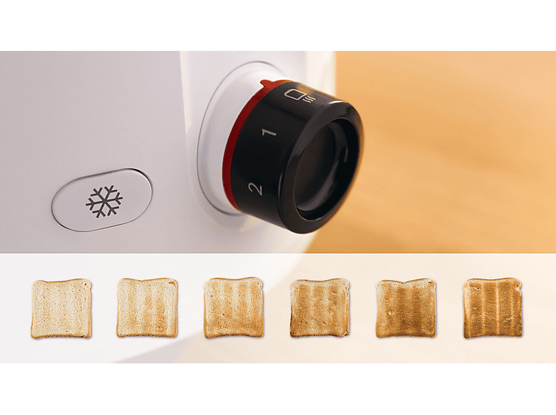 Bosch TAT2M121 MyMoment Toaster (Weiß, 950 Watt, Schlitze: 2) — Foto 3 von 5