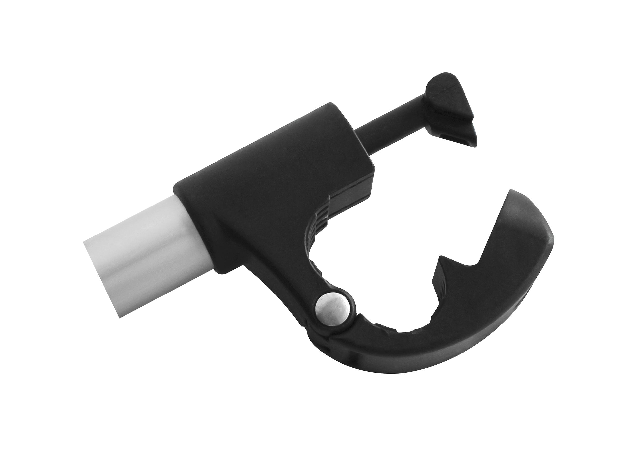 EUFAB Abnehmbarer Strap-Rahmenhalter, kurz, abschließbar, Schwarz)