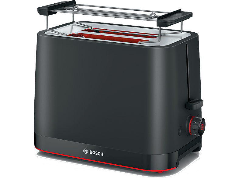 Bosch TAT3M123 MyMoment Toaster (Schwarz, 950 Watt, Schlitze: 2)