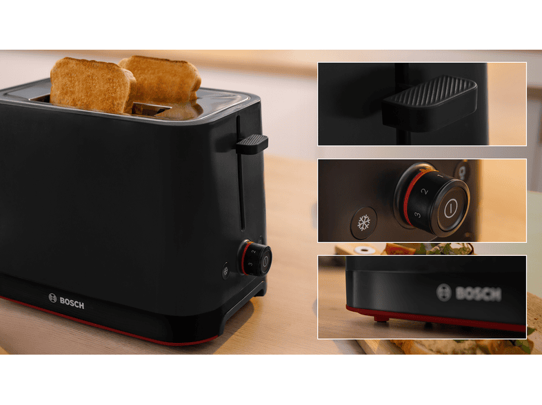 Bosch TAT3M123 MyMoment Toaster (Schwarz, 950 Watt, Schlitze: 2) — Foto 5 von 5